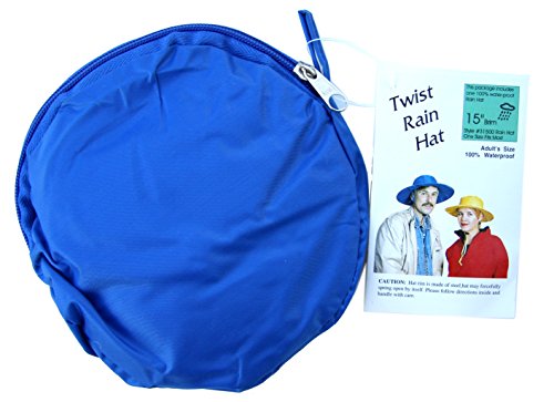 Twist-and-Fold Rain Hat, (Royal Blue)