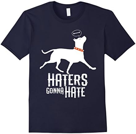 Men's Haters Gonna Hate Pitbull Amstaff T-shirt XL Navy