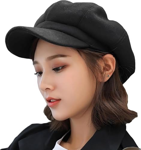 Women Beret Newsboy Hat - 8 Panels Beret Hats Vintage Cabbie Hat