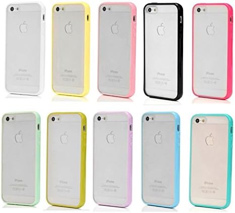 Combo Deals EZstation Colorful Cases For iPhone SE, 5 or 5S Best Selling Multiple Bundle Slim Protective Shell Cases For iPhone 5S SE or 5 Hybrid Back Covers - (10pcs. Matte TPU PC Cases)