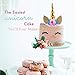 Unicorn Cake Topper with Eyelashes | Unicorn Horn Headband | Unicorn Party Supplies | Wear as a Head Band or Use as a Unicorn Decoration for a Cake by Comkite