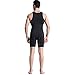 TopTie Men's Athletic Tank Top, Under Base Layer Sleeveless Shirt, Gym Workout Vest-Black-L