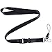 Kuuqa 6 Pack Card Holder Lanyard Black Neck Lanyard with Detachable Buckle for Keys and Cell Phones