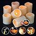 pensar Flameless Candles Outdoor Indoor Waterproof Candles Set of 12(D 3″ H 3″ 4″ 5″) Battery Operated Led Candles(Battery Not Included)