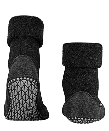 FALKE Stoppersocken Cosyshoe M Hp Wolle rutschhemmende Noppen 1 Paar, Grau Anthracite Melange 3080, 37-38 2