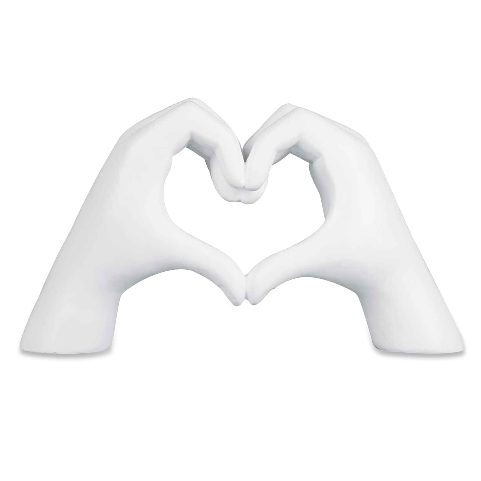 Kityemo Love Finger Statue Modern, White Gesture Decoration, Modern Art Sculpture Personalized Finger Perfect for Creative Wedding and Desktop Decoratio