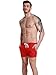 Neleus Mens Athletic Beach Shorts with Pockets,801,Red,USA S+,Asia Tag L