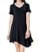 FUDITAI Womens Casual Plain Short Sleeve Loose T-Shirt Dress