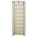 SONGMICS 10-Tier Shoe Tower Rack with Cover 27-Pair Space Saving Shoe Storage Organizer Beige URXJ10M