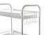 HollyHOME Premium 3-Tier Mesh Rolling Cart with Extra 5 Hooks, Easy Storage and Move Steel Utility Serving Rack in Bathroom Kitchen or Office, White