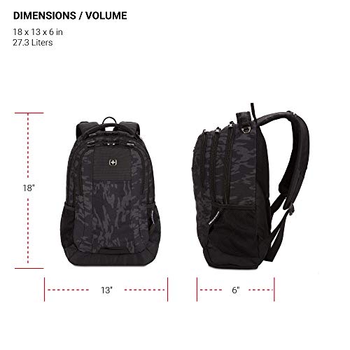 SwissGear Cecil 5505 Laptop Backpack, Black Cod/Camo, 18Inch Pricepulse