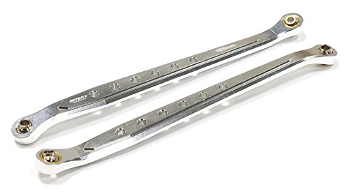 Integy RC Model Hop-ups C25587SILVER Billet Machined 125mm Type Suspension Links(2) for Axial SCX-10 & Other Crawlers