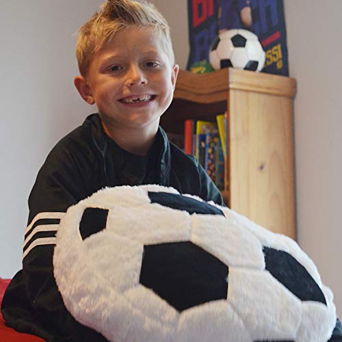 image for CatchStar Soccer Ball Pillow Fluffy Stuffed Soccer Plush Sports Ball T