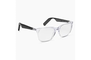 Lucyd - Bluetooth Audio Glasses - Men & Women Smart Glasses w/Blue-Light Protection - Open Ear, Noise Canceling Wireless Mics, Quadrasonic Speaker, Voice Assistants Compatible – Eclipse XL