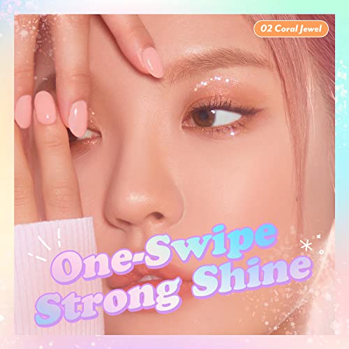 I'M MEME Glitter Eyeshadow Palette Jewel Topping Glitter Duo Mother's Day, Long Lasting, 2