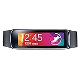Samsung Galaxy Gear Fit SM-R350 Smartwatch Tracker - Retail Packaging - Charcoal Black