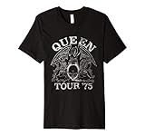 Queen Official Tour 75 Crest Logo Premium T-Shirt