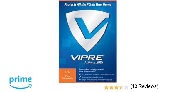 Amazon.com: ThreatTrack Security VIPRE Antivirus 2015 - 5 Users [Key Card] [Old Version]