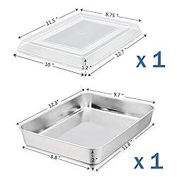 P&P CHEF Baking Pan with Airtight Lid, Stainless