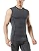 TM-MUA05-ZDG_Large Tesla Men's R Neck Sleeveless Muscle Tank Dry Compression Baselayer MUA05