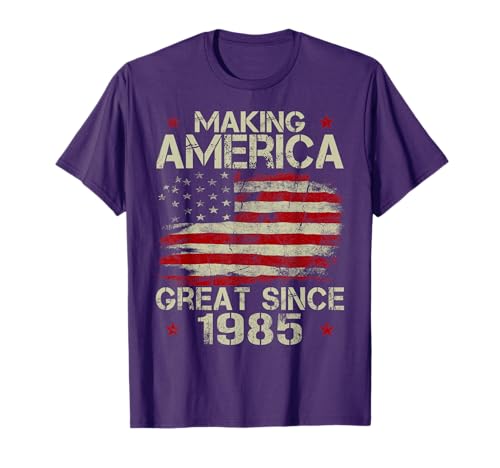 Making America Great Since 1985 Vintage Gifts 35th Birthday T-Shirt