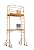 CBM Multipurpose Maxi Square Baker Style Scaffold Tower Package - 12ft., 1,000-Lb. Capacity with Hatch Deck Gaurd Rail and Double U Lock aka Metaltech