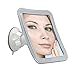 Zadro Power Suction Cup 10X Magnification Wall Mount Bathroom Makeup Grooming Mirror, White & Chrome