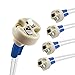 DiCUNO Bi-Pin Base, G4, G6.35, GY6.35, GX5.3, GU5.3, MR16, GZ4 MR11, Halogen Incandescent Led Socket Ceramic Wire Connector Base Socket (5pcs) primary
