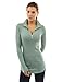 PattyBoutik Women Zip Pocket Tunic (Heather Lucite Green Large)