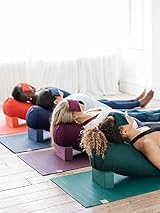Yogamatters Organic Cotton Bolster Navy Blue 63cm 2.2kg Removable Cover view 4