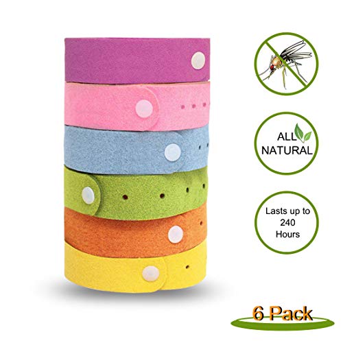 Anti Mosquito Wristband, Repellent Bracelet with Natural Citronella Oil, Safe for Kids, Pack of 6 - Thumbnail 7