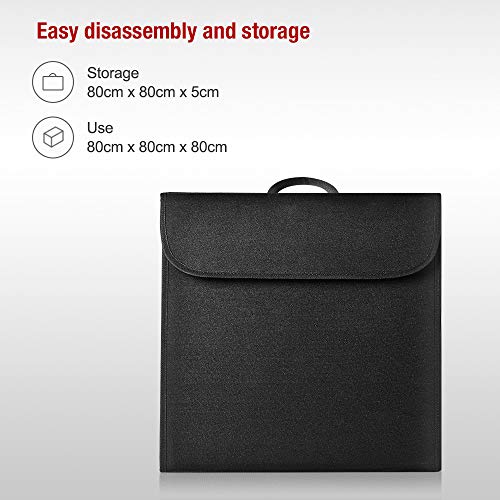 TYCKA Photo Studio Box, 80x80x80cm /31.5x31.5x31.5 Inches Foldable Photography Studio Light Tent with 5500K LED Lights,3 Backdrops (Black, White, Beige) - Thumbnail 7