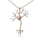 COS (TM) Nerve Cell Science Pendant Necklace (Rose Gold)