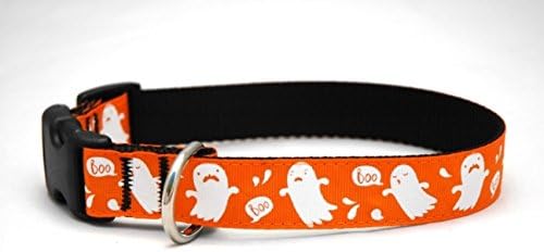 Halloween Dog Collar - Big Ghost and BOO! - Casper the Friendly Ghost Collar - Trick Or Treat Collar - Holiday Collar - Halloween Dog Costume Collar -