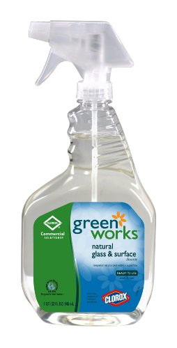 Green Works 00459 Commercial Solutions Glass Surface Cleaner Spray, 32 fl oz Bottle