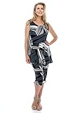 Jostar Women's Stretchy Tank Capri Pant Set Print