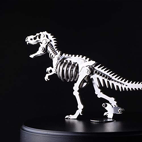 HXZB 3D Jigsaw Stainless Steel Puzzle Kits Tyrannosaurus Rex DIY Toys Disassembly Removable Dinosaur Models Assembly Disentanglement - Thumbnail 2