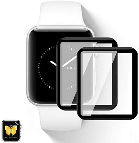 Apple Watch Screen Protector 42mm Series 3/2/1 (Easy Installation) [2 Pack] SMAPP Scratchproof Bubble-Free Screen Film Compatible with Apple iWatch Screen Protector 42 Series 1/Series2/Series3 (42mm)