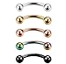 Besteel 5pcs 16G 5/16'' 316L Stainless Steel Body Jewelry Piercing Eyebrow Rings Petite Belly Rings Set 3mm Ball