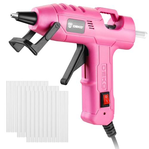 DEKOPRO Hot Glue Gun: 20W Mini DIY Silicone Glue Gun with 30 Glue Sticks for DIY Art Office School Packaging Repair Home