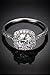 SODIAL(R) Women's Crystal Engagement Wedding Jewelry Ring Silver(8)