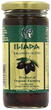 BIO schwarze Oliven Kalamata in Olivenöl Iliada (150g Abtropfgewicht) Agro Vim Griechenland griechische Kalamata