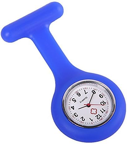 COCOTINA Gel Silicone Nurses Fob Watch Pocket Pin on Tunic Brooch Washable Nurse (Dark blue)