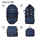 AINZIN 35L Lightweight Packable Durable Water Resistant Travel Hiking Foldable Backpack - Daypack Handy Foldable Camping Outdoor Cycling Backpack Small Deep Navy
