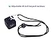 Minisuit Pendent Case for Polaroid Cube HD with Necklace Lanyard and Carabiner Clip - Black