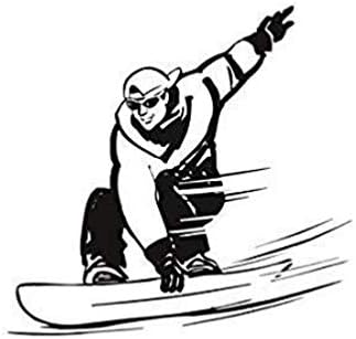 Ski Skateboard Boys Bedroom Personalized Carved Front Stickers 54X57CM