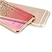 iPhone 6S Case,iPhone 6 Case,ikasus Red Love Heart Glitter Bling Crystal Rhinestone Diamonds Clear Rubber Golden Electroplate Plating Frame TPU Soft Silicone Bumper Case Cover for iPhone 6/6S 4.7