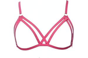 Women Sexy Elastic Harness Lingerie Hollow Out Cupless Cage Bra