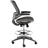 Harwick Evolve All Mesh Heavy Duty Drafting Chair, Gunmetal Finish