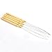 Pack of 5 Wooden Handle Hair Extensions Loop Needle Threader Pulling Hook Tool
